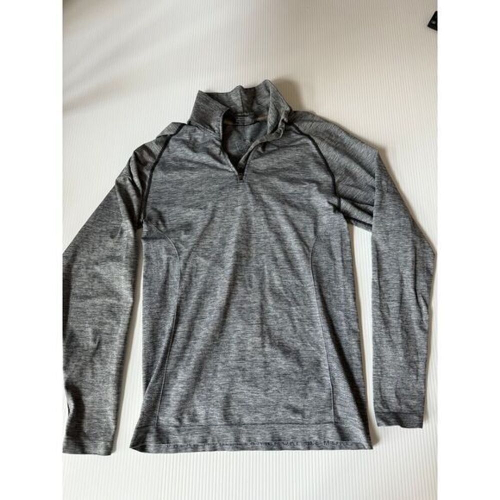 Alphalete Athletic Quarter Zip Performance Pullover Top Heather Gray Size M